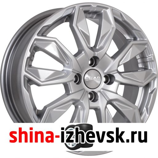 Колесный диск СКАД Сочи 6xR16 4×100 ET52 DIA54.1 серебристый в Ижевске